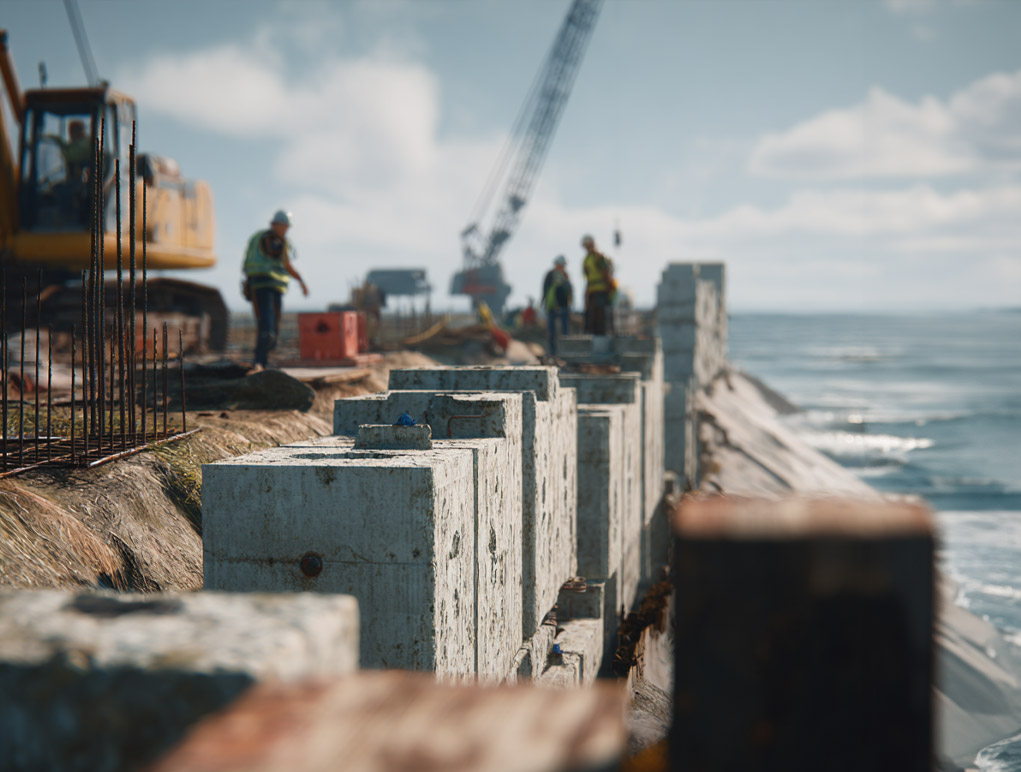 Breakwater & Shore Protection Services 15 Construction of Seawall